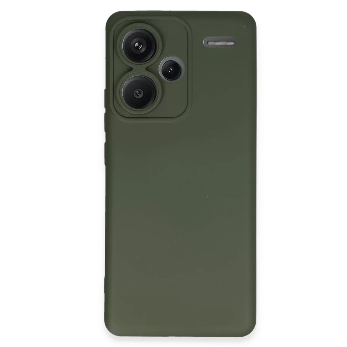 Newface Xiaomi Redmi Note 13 Pro Plus Kılıf Nano içi Kadife Silikon - Koyu Yeşil
