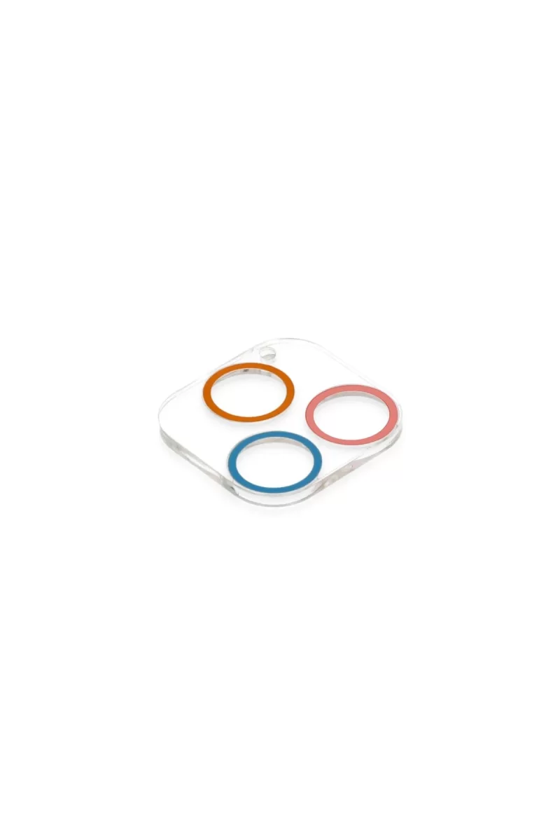 Newface Apple iPhone 13 Pro Renkli Kamera Lens Koruma Cam - Pembe-Mavi