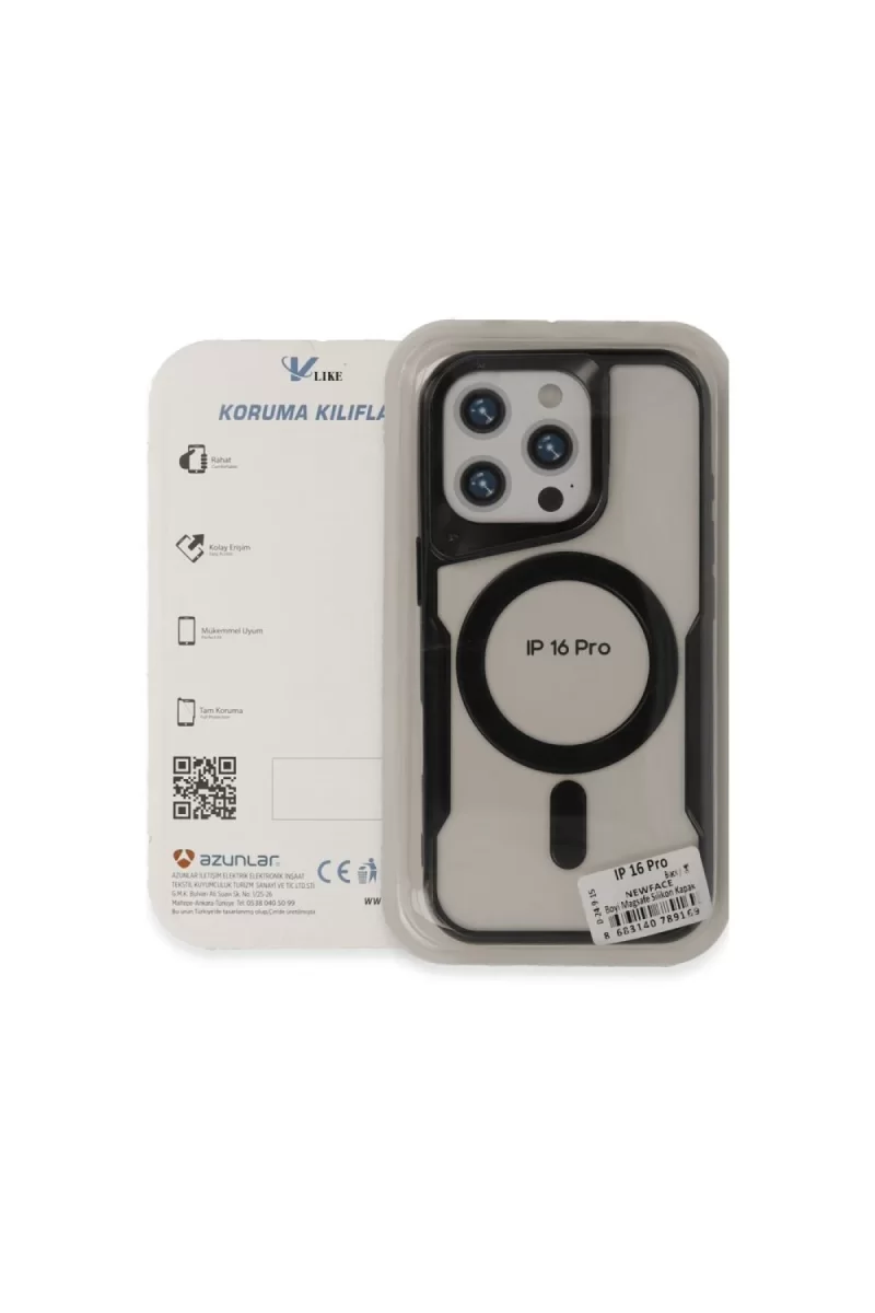 Newface Apple iPhone 16 Plus Kılıf Boyi Magsafe Silikon Kapak - Derin Mor