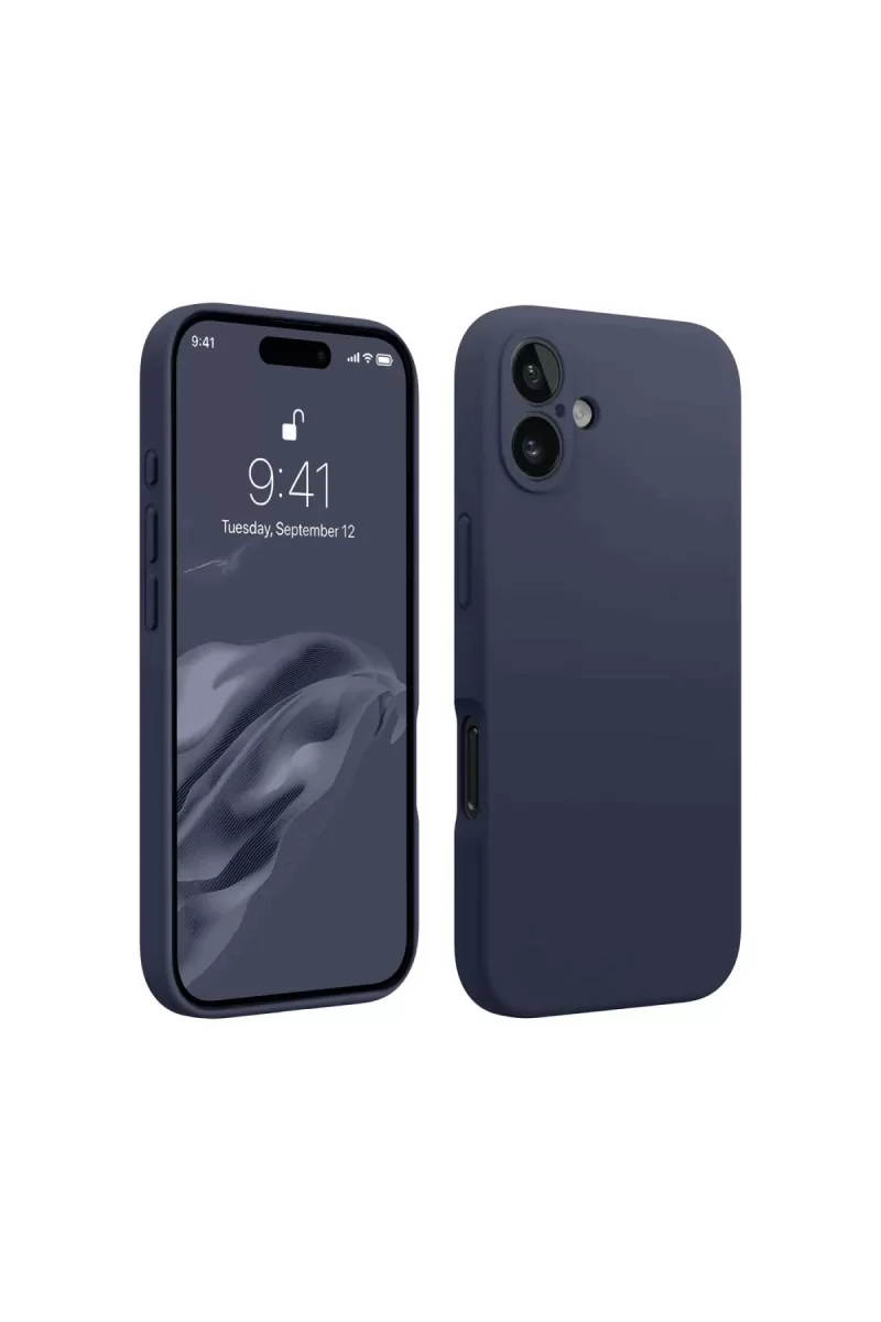 Newface Apple iPhone 16 Kılıf First Silikon - Lacivert