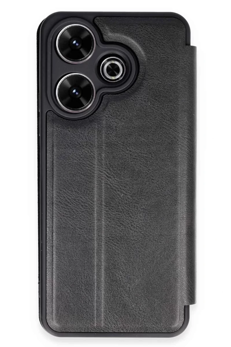 Newface Xiaomi Redmi 13 4G Kılıf Flip Cover - Siyah