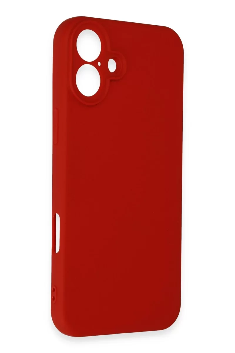 Newface Apple iPhone 16 Kılıf First Silikon - Kırmızı