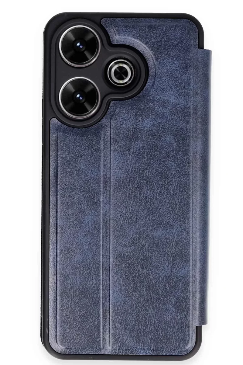 Newface Xiaomi Redmi 13 4G Kılıf Flip Cover - Lacivert