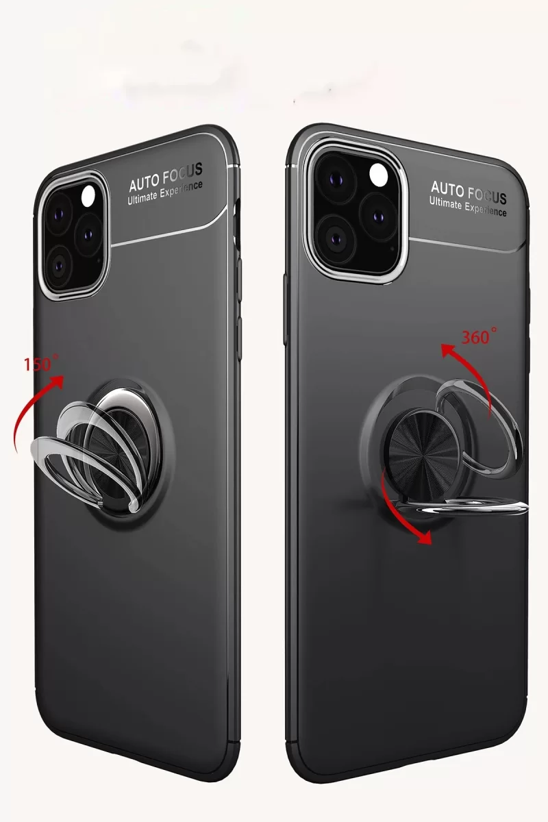 Newface Apple iPhone 11 Pro Kılıf Range Yüzüklü Silikon - Mavi