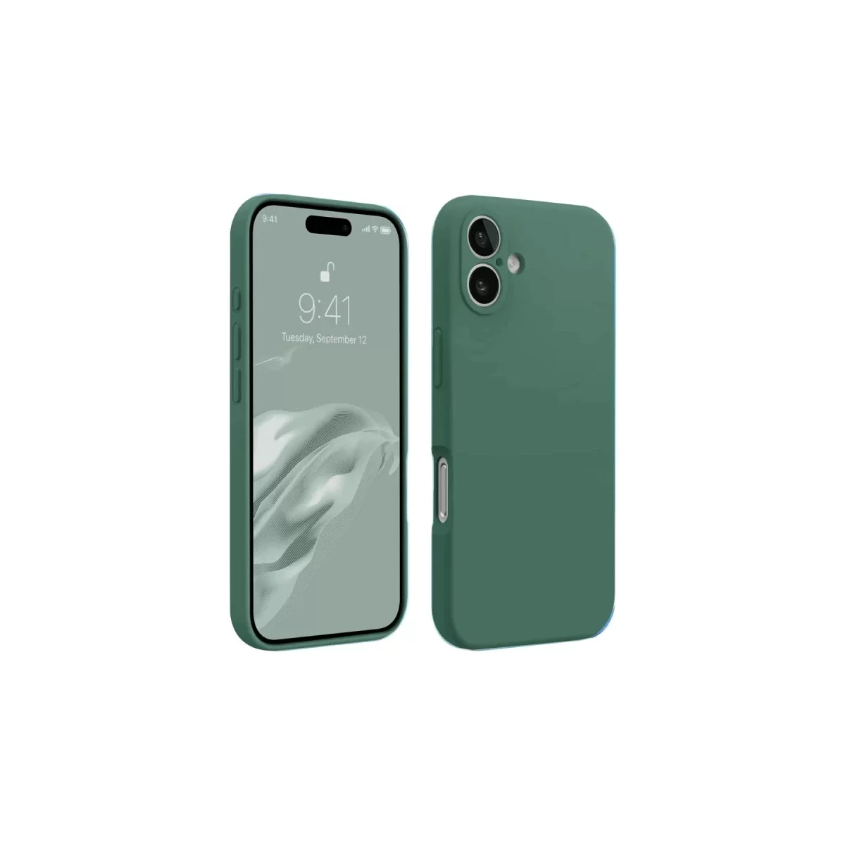 Newface Apple iPhone 16 Kılıf First Silikon - Koyu Yeşil
