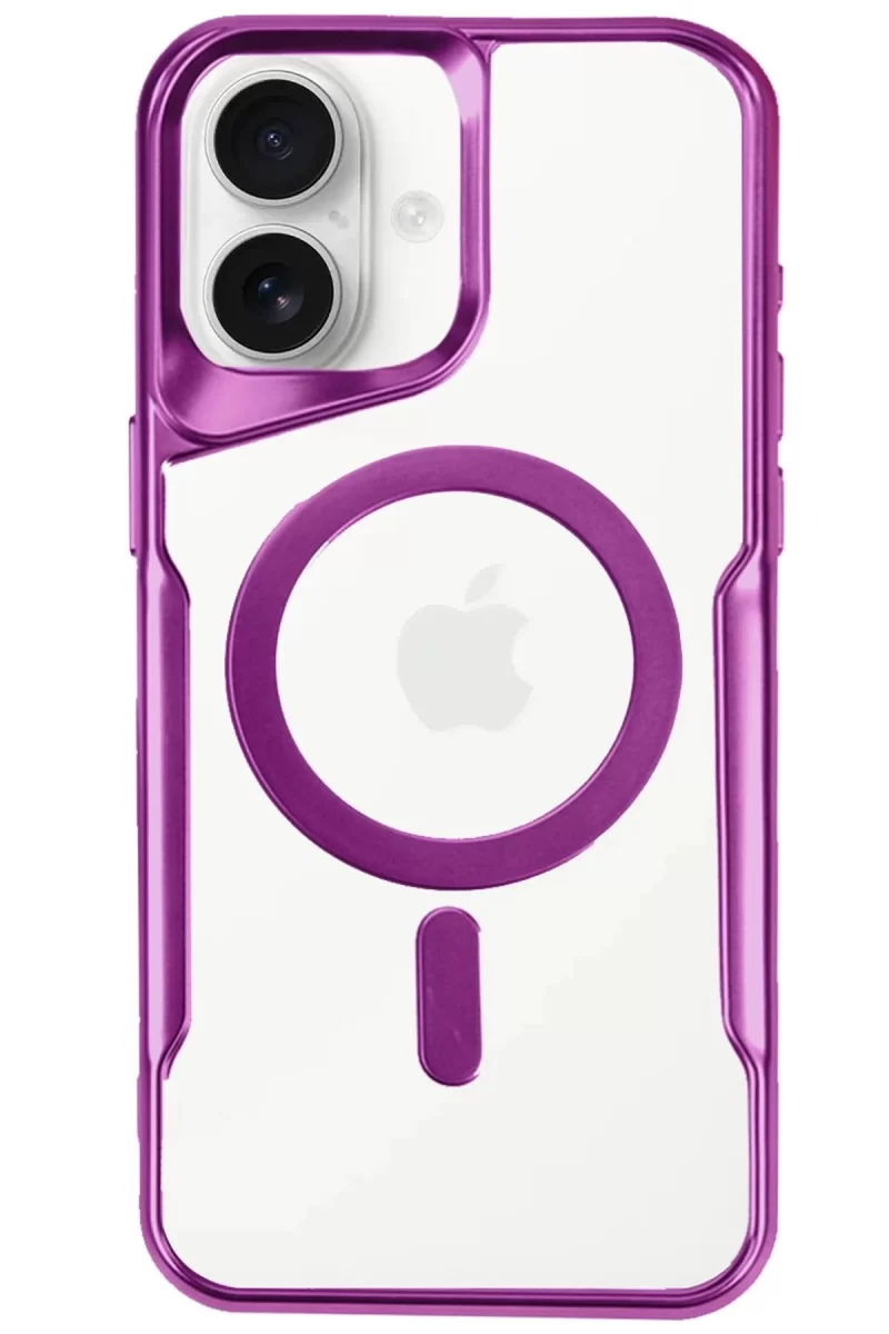 Newface Apple iPhone 16 Plus Kılıf Boyi Magsafe Silikon Kapak - Pembe