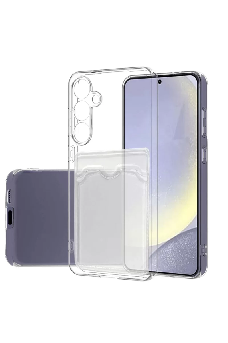 Newface Samsung Galaxy S24 FE Kılıf Kart Şeffaf Silikon - Şeffaf
