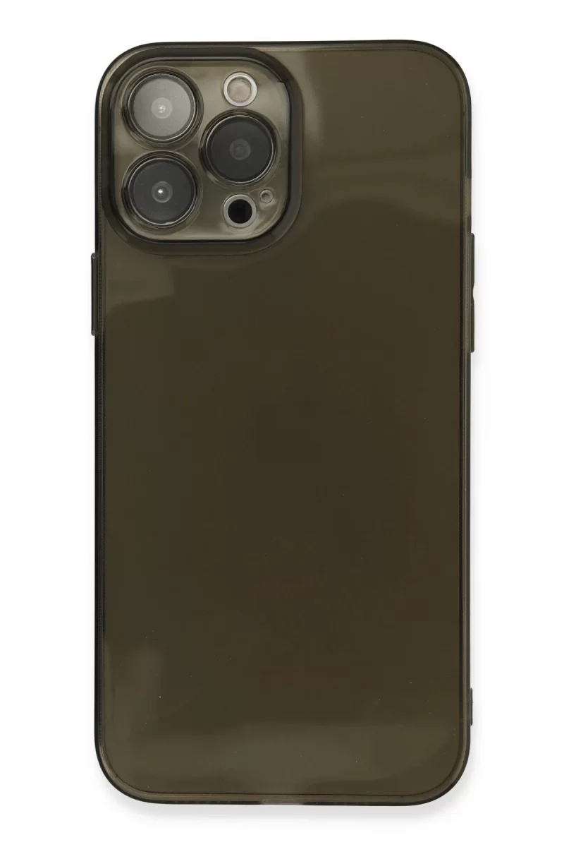 Newface Apple iPhone 13 Pro Max Kılıf Fly Lens Silikon - Siyah