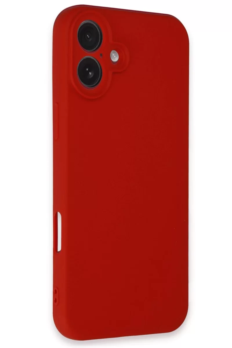 Newface Apple iPhone 16 Plus Kılıf First Silikon - Kırmızı