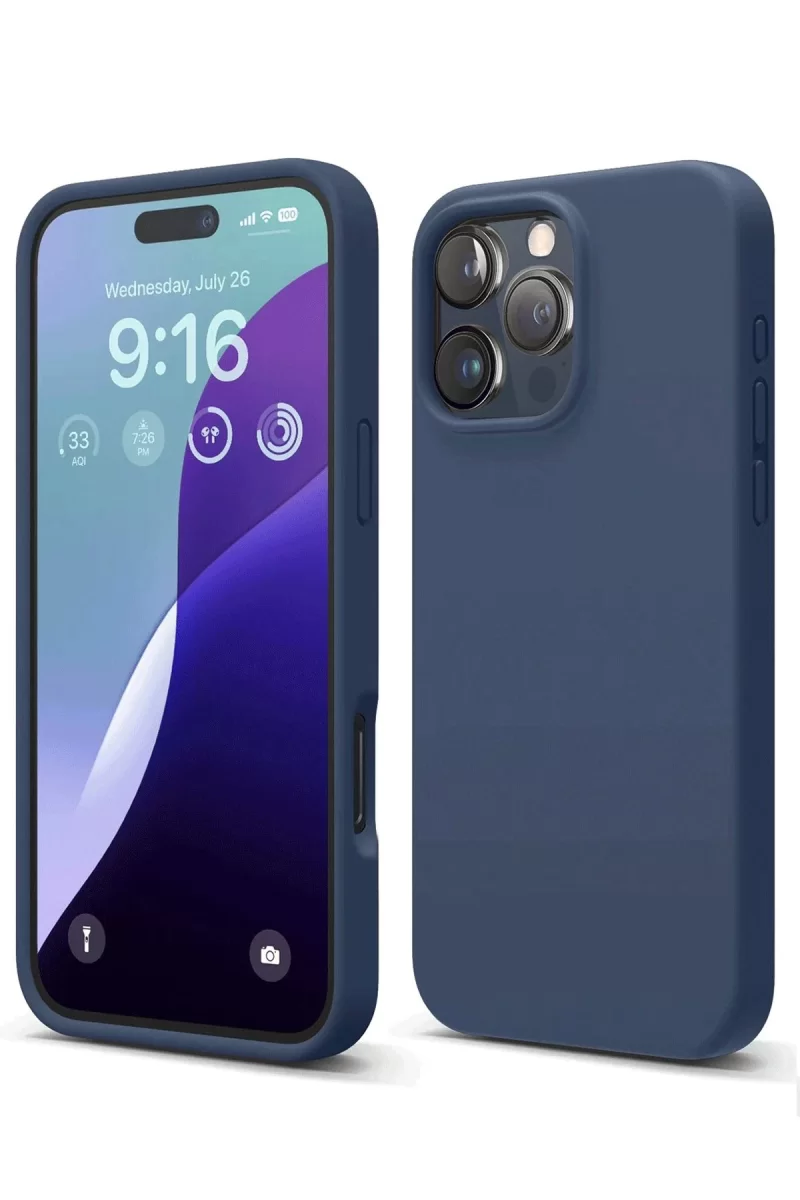 Newface Apple iPhone 16 Pro Kılıf First Silikon - Lacivert