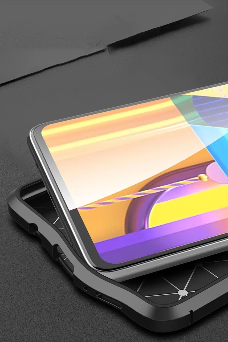 Newface Samsung Galaxy M51 Kılıf Auto Focus Kapak - Kırmızı