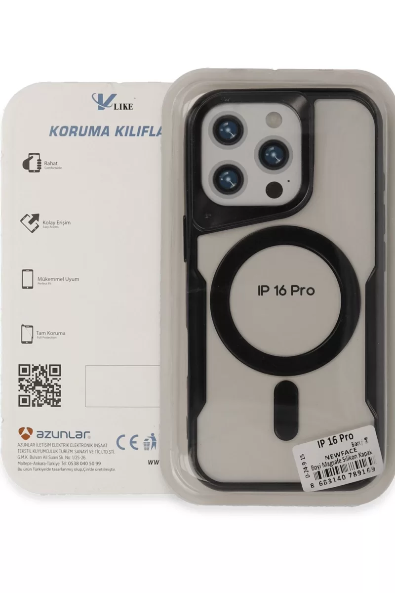 Newface Apple iPhone 16 Pro Kılıf Boyi Magsafe Silikon Kapak - Yeşil
