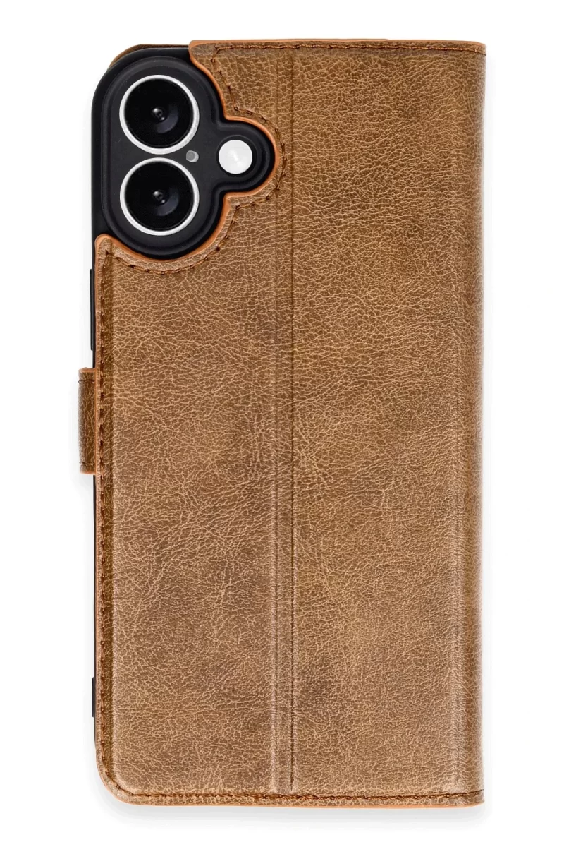 Newface Apple iPhone 16 Plus Kılıf Trend S Plus Kapaklı Kılıf - Taba