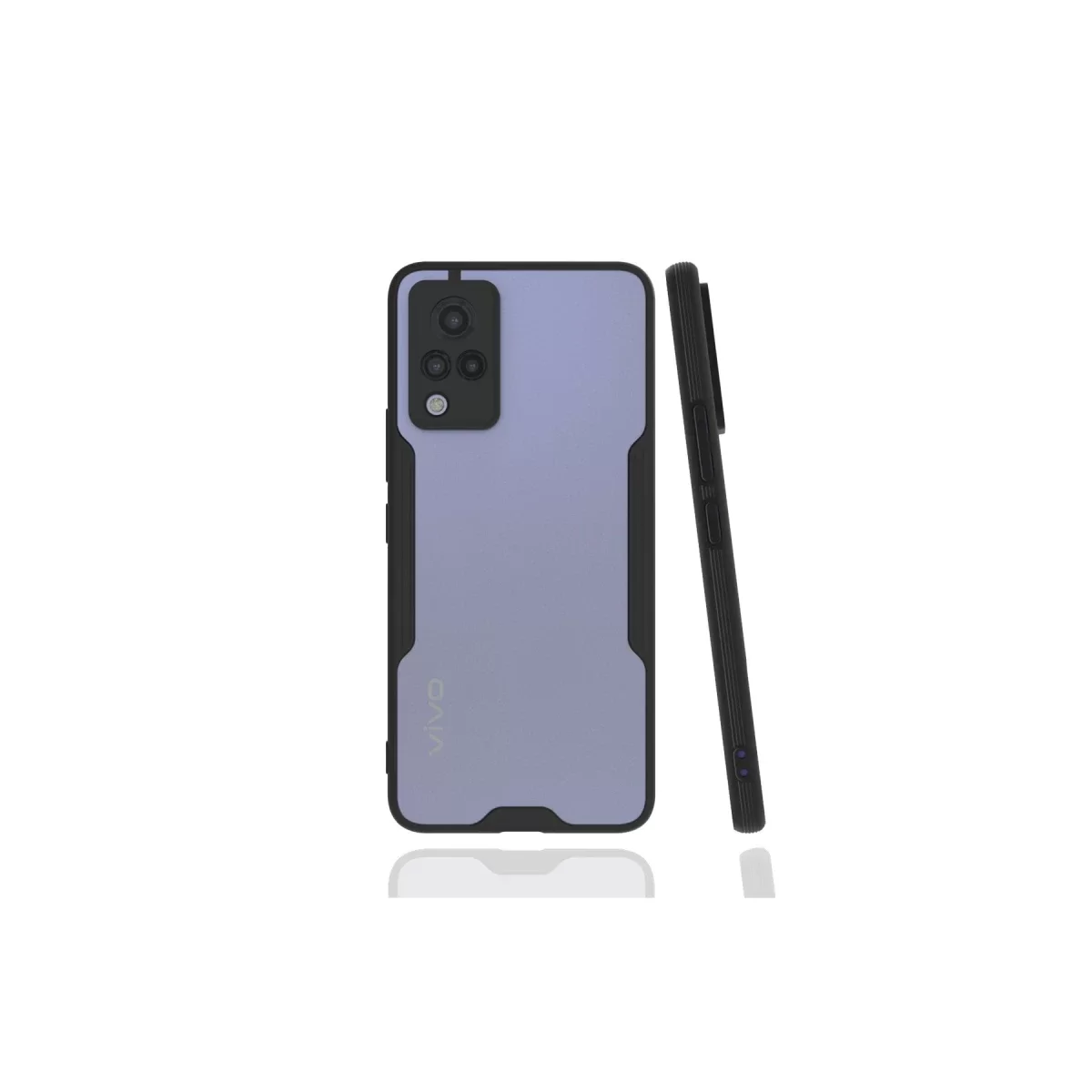 Newface Vivo V21 Kılıf Platin Silikon - Siyah