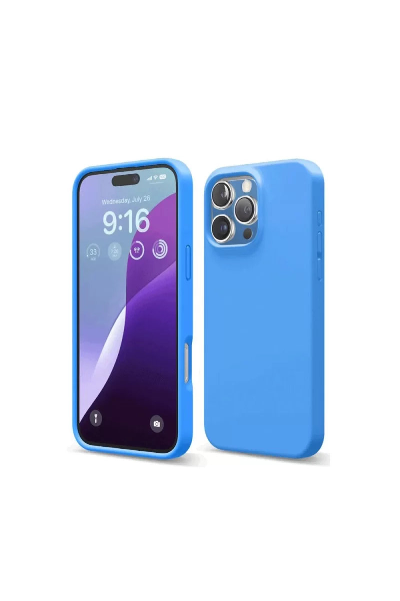 Newface Apple iPhone 16 Pro Max Kılıf First Silikon - Mavi