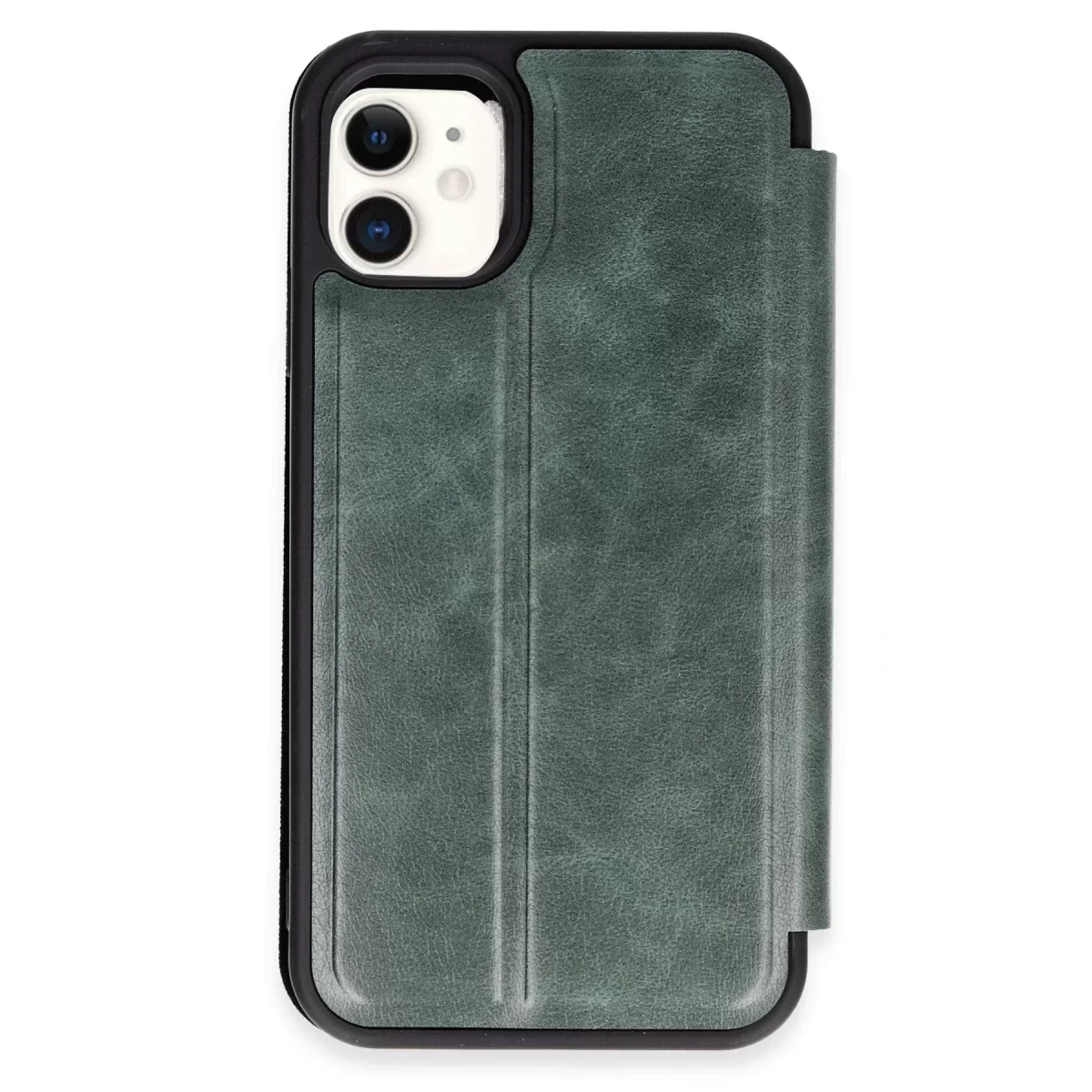 Newface Apple iPhone 11 Kılıf Flip Cover - Koyu Yeşil