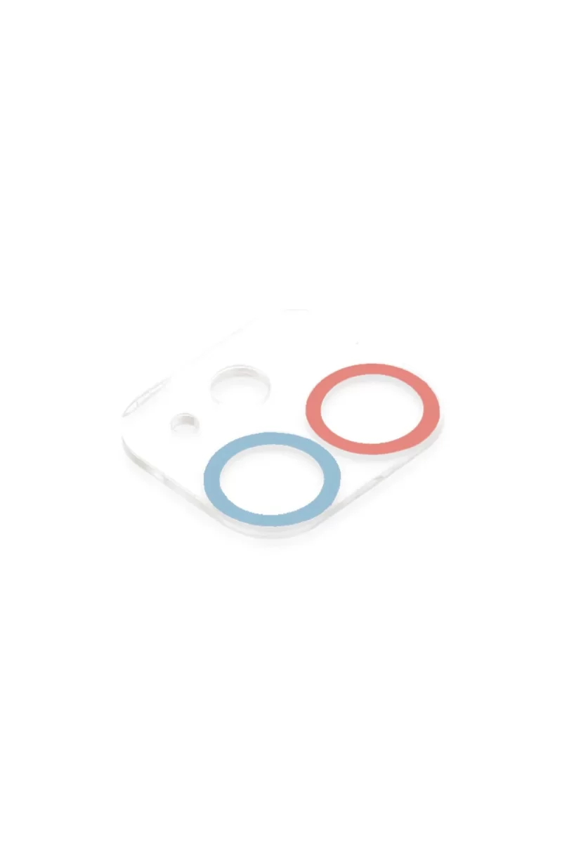 Newface Apple iPhone 11 Renkli Kamera Lens Koruma Cam - Pembe-Mavi