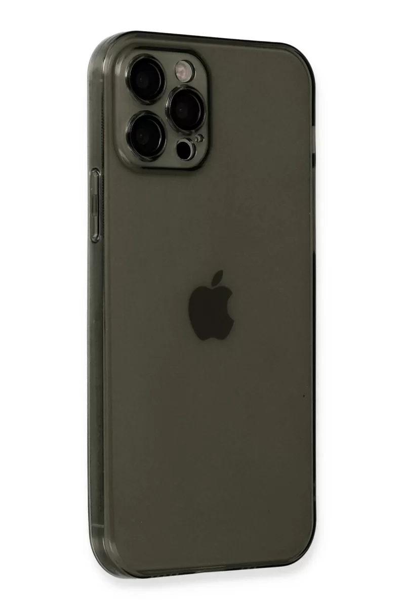 Newface Apple iPhone 12 Pro Kılıf Fly Lens Silikon - Siyah