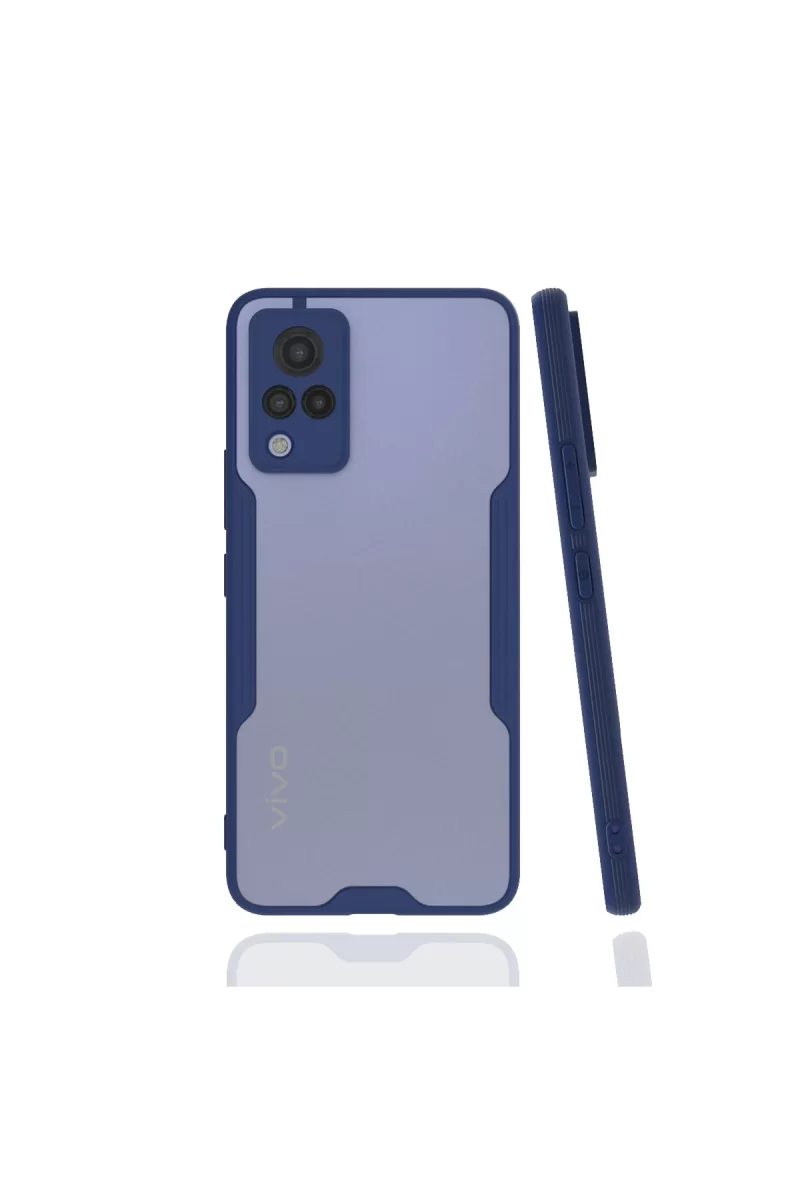 Newface Vivo V21 Kılıf Platin Silikon - Lacivert