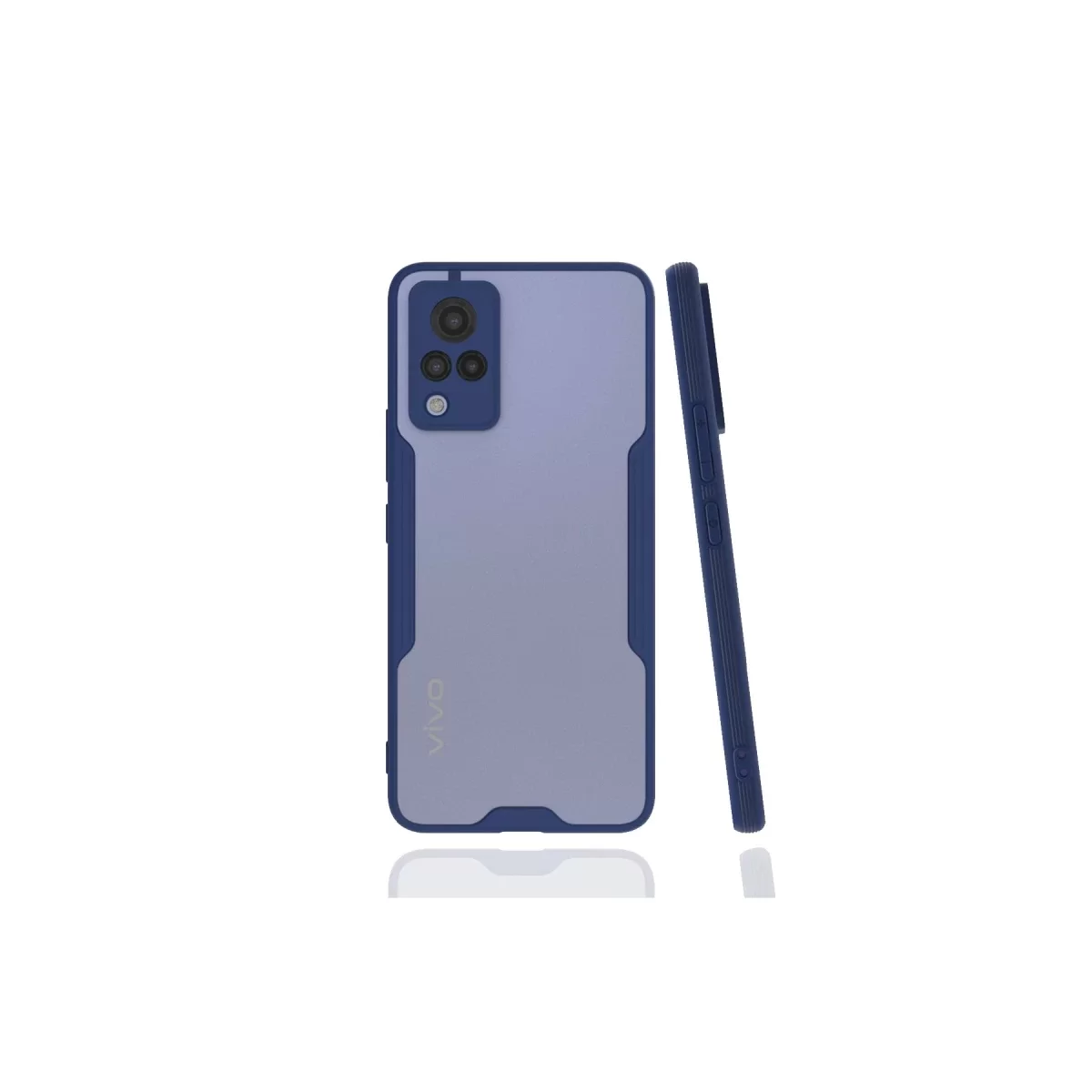 Newface Vivo V21 Kılıf Platin Silikon - Lacivert