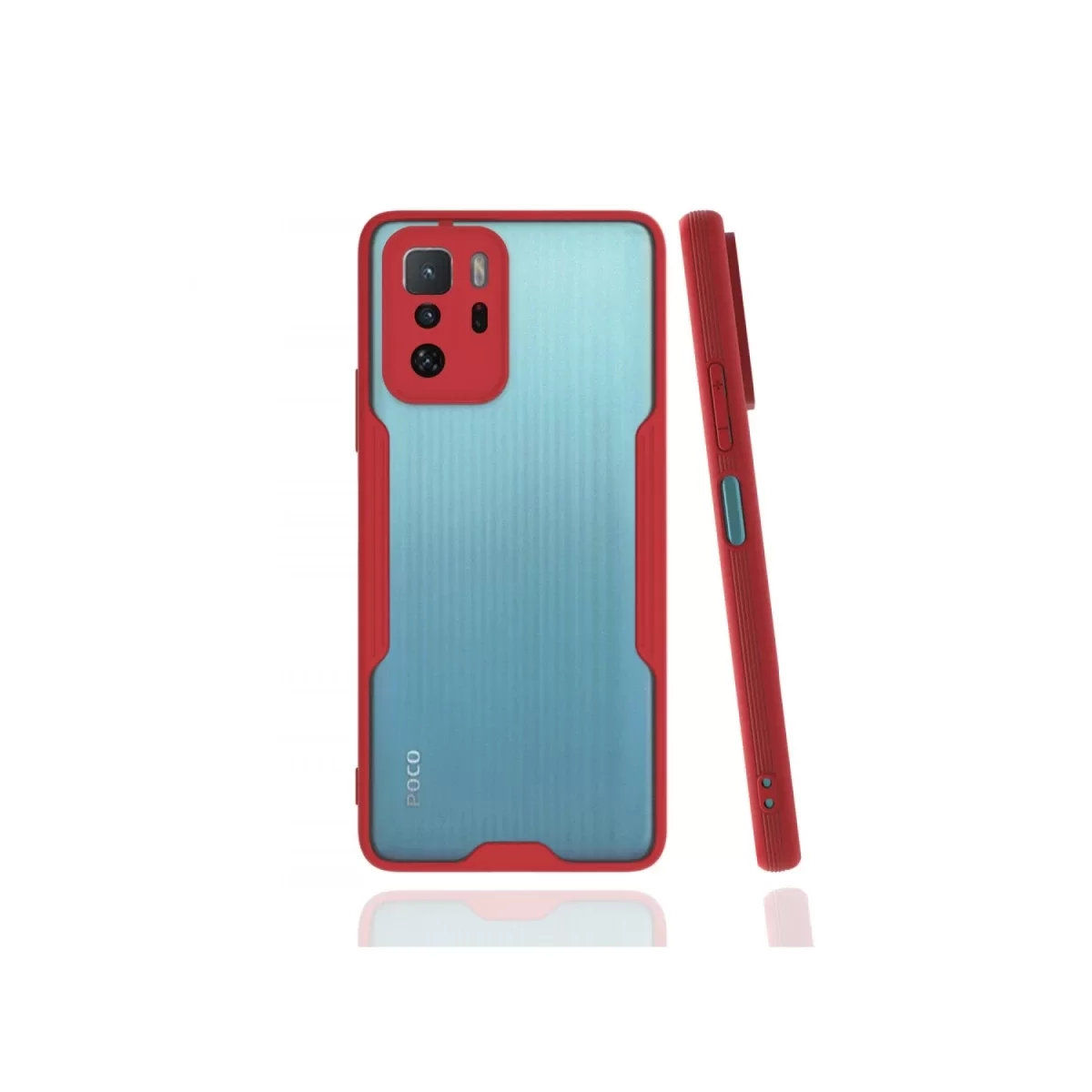 Newface Xiaomi Poco X3 GT Kılıf Platin Silikon - Kırmızı