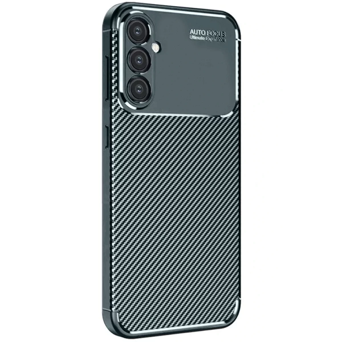Newface Samsung Galaxy S24 FE Kılıf Auto Focus Karbon Kapak - Koyu Yeşil