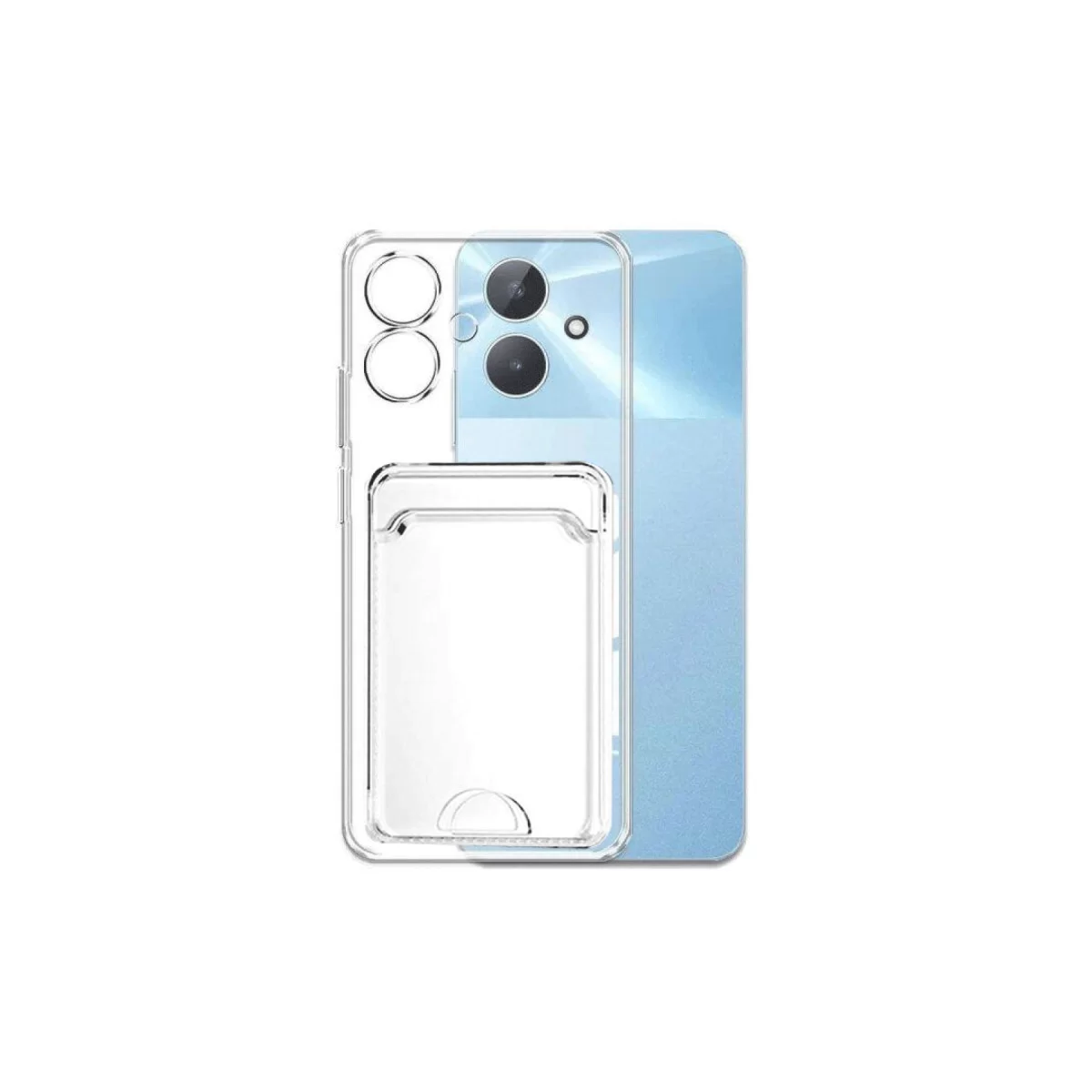 Newface Realme Note 60 Kılıf Kart Şeffaf Silikon - Şeffaf