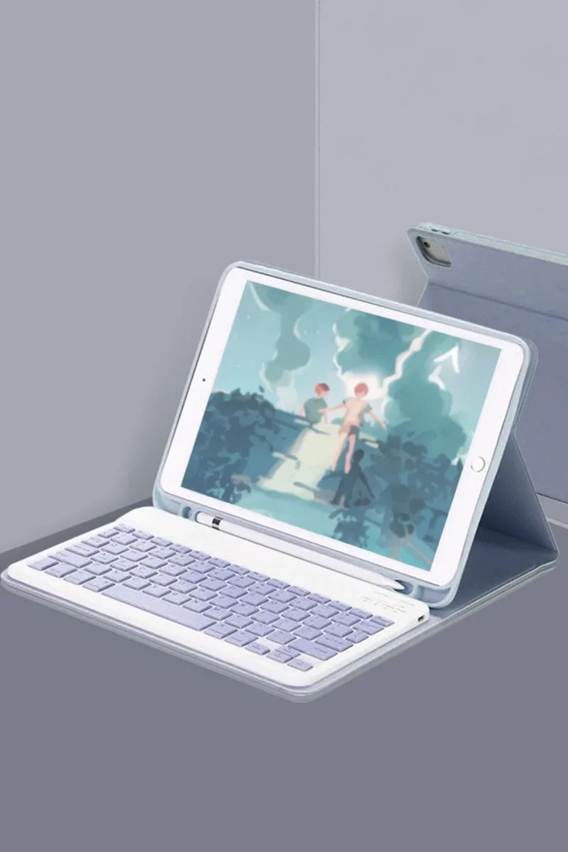 Newface Apple iPad Air 11 (2024) Kılıf KC01 Smart Klavyeli Tablet Kılıfı - Lacivert