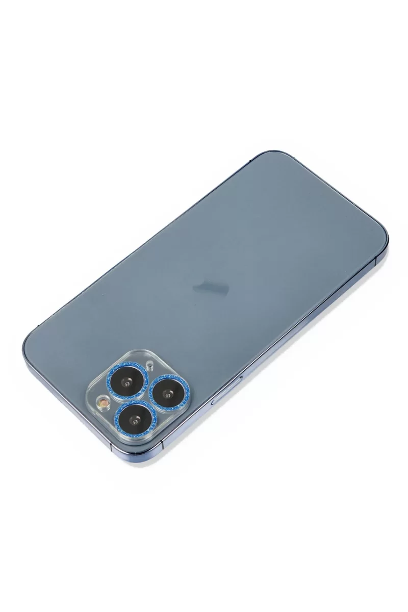 Newface Apple iPhone 11 Pro Shine Kamera Lens Koruma Cam - Mavi
