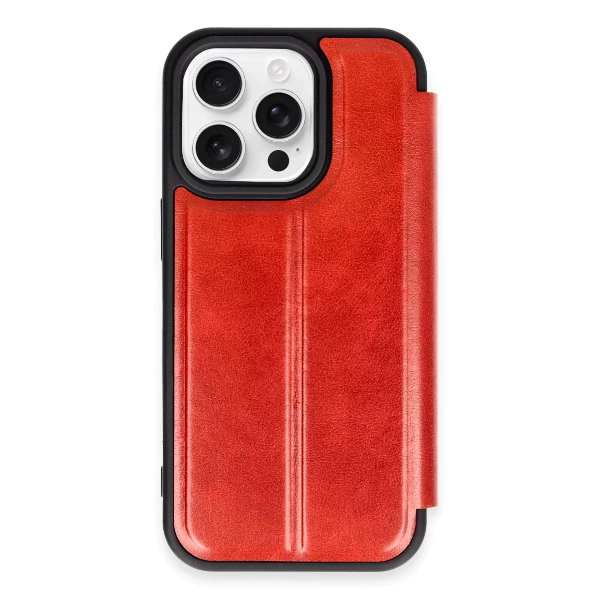 Newface Apple iPhone 14 Pro Max Kılıf Flip Cover - Kırmızı