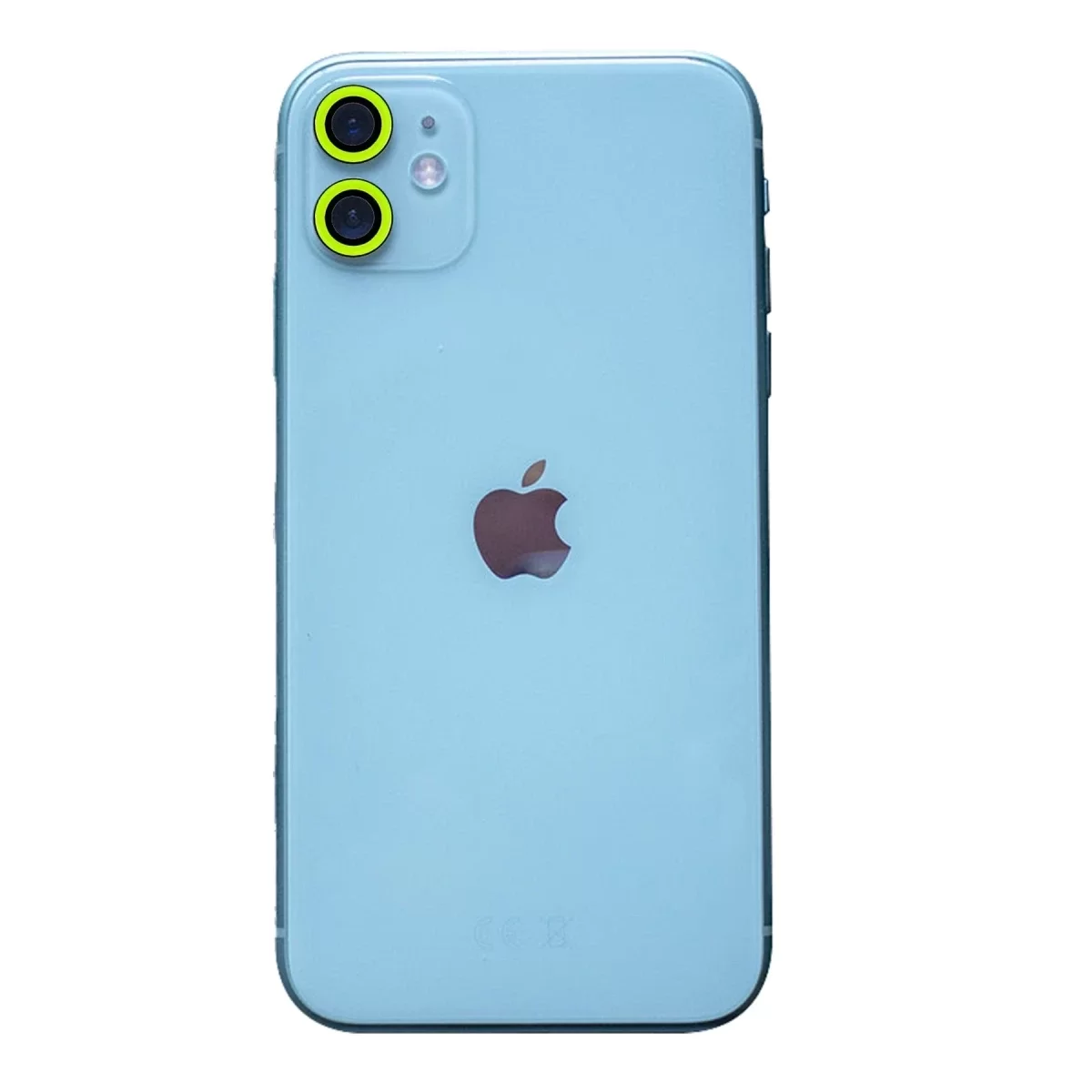 Newface Apple iPhone 11 Neon Fosforlu Kamera Lens - Yeşil