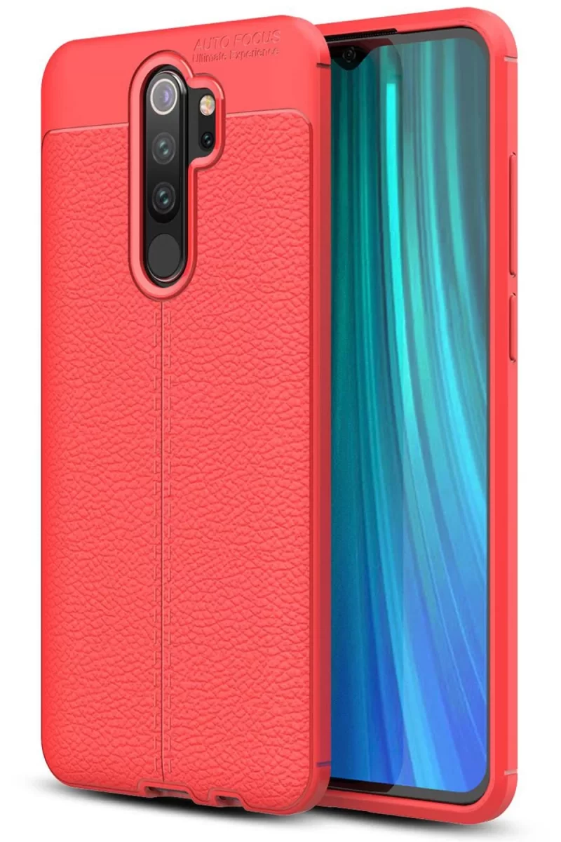 Newface Xiaomi Redmi Note 8 Pro Kılıf Auto Focus Kapak - Kırmızı