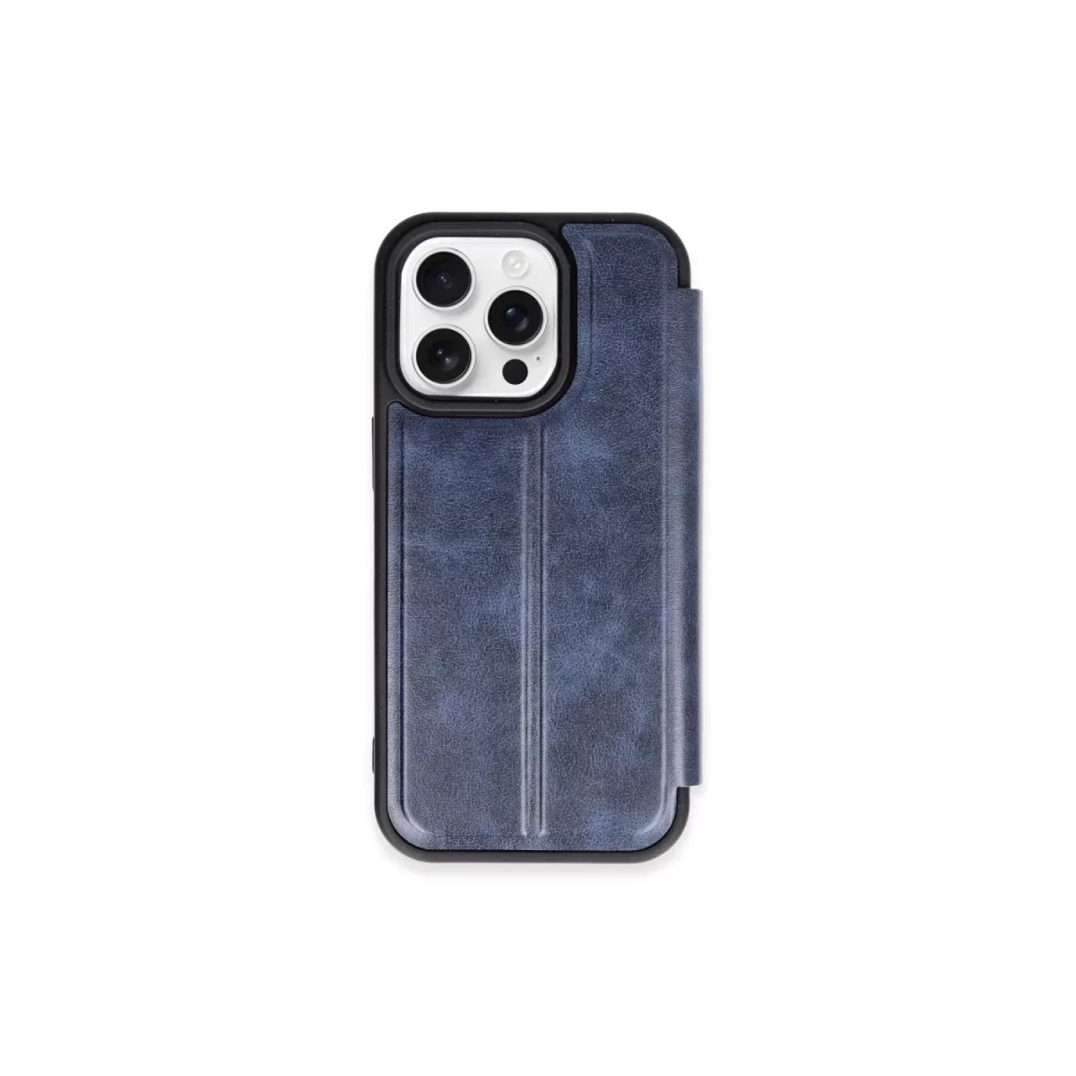 Newface Apple iPhone 15 Pro Max Kılıf Flip Cover - Lacivert