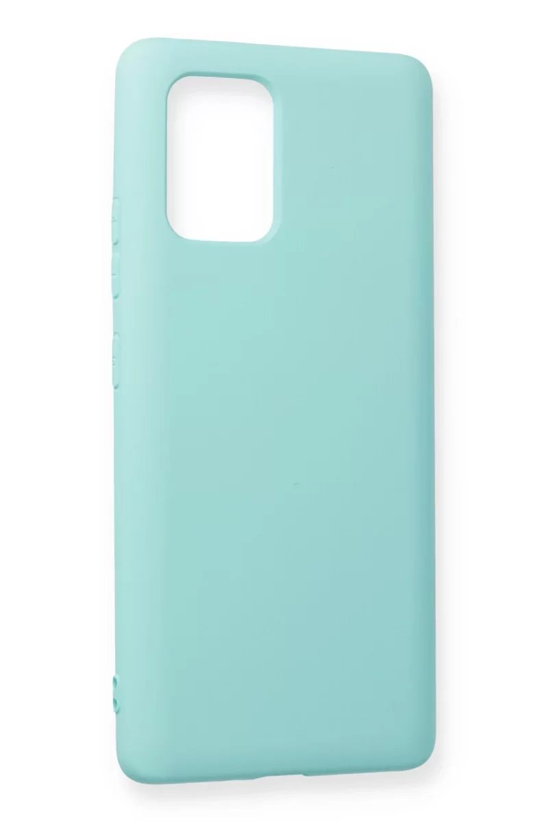 Newface Samsung Galaxy A91 / S10 Lite Kılıf Nano içi Kadife Silikon - Turkuaz