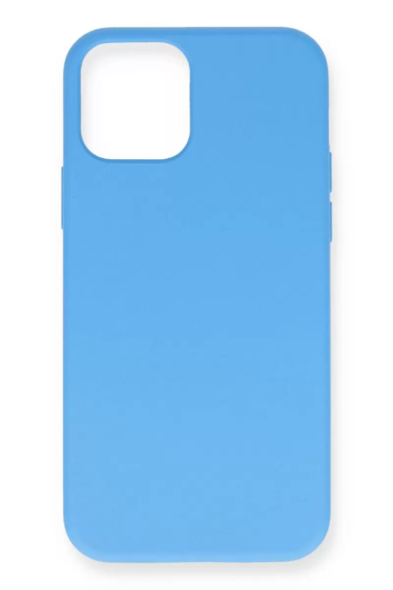 Newface Apple iPhone 12 Pro Max Kılıf Nano içi Kadife Silikon- Mavi