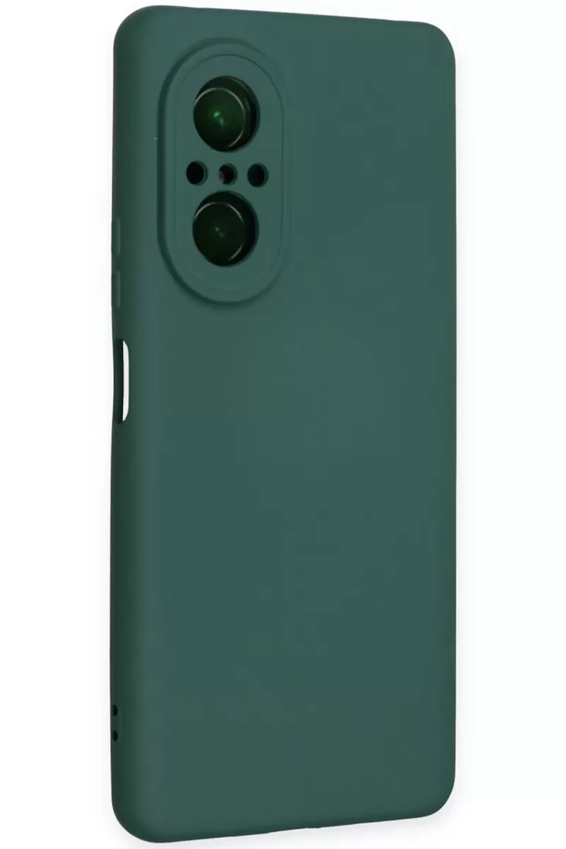 Newface Huawei Nova 9 SE Kılıf Nano içi Kadife Silikon - Koyu Yeşil