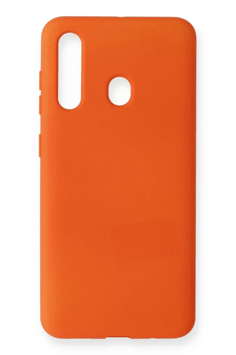 Newface Samsung Galaxy M40 Kılıf Nano içi Kadife Silikon - Turuncu