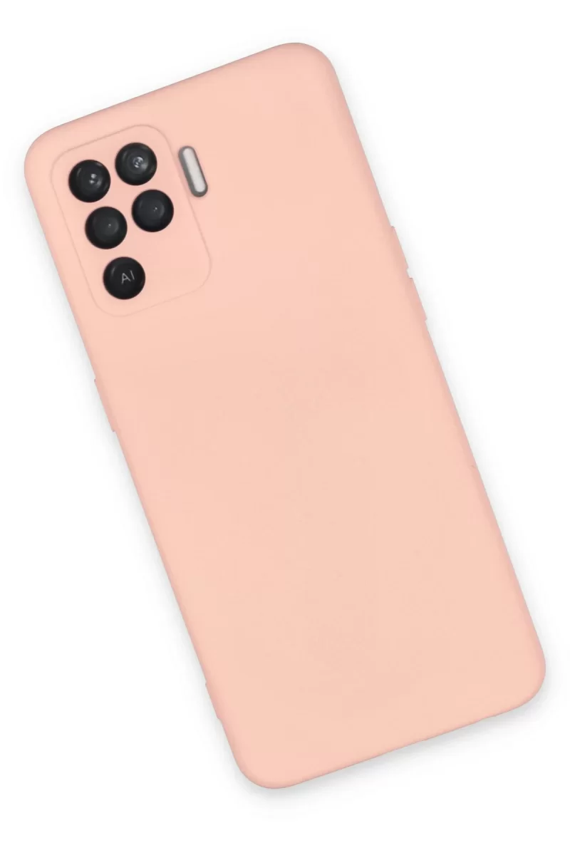 Newface Oppo Reno 5 Lite Kılıf Nano içi Kadife Silikon - Pudra
