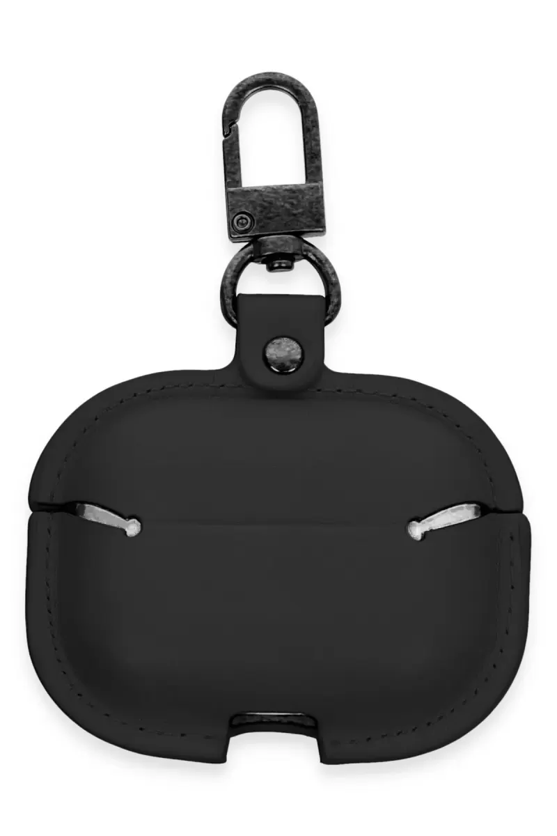 Newface Apple Airpods Pro 2 (2.nesil) Çanta Deri Kılıf - Siyah