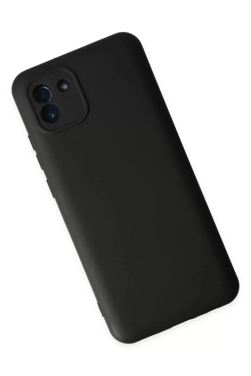 Newface Samsung Galaxy A03 Kılıf Nano içi Kadife Silikon - Siyah
