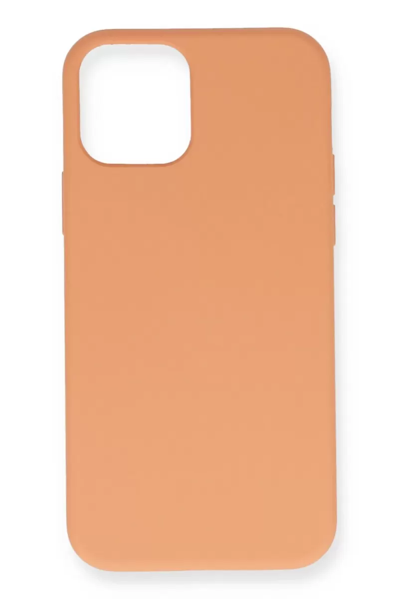 Newface Apple iPhone 12 Pro Max Kılıf Nano içi Kadife Silikon - Turuncu