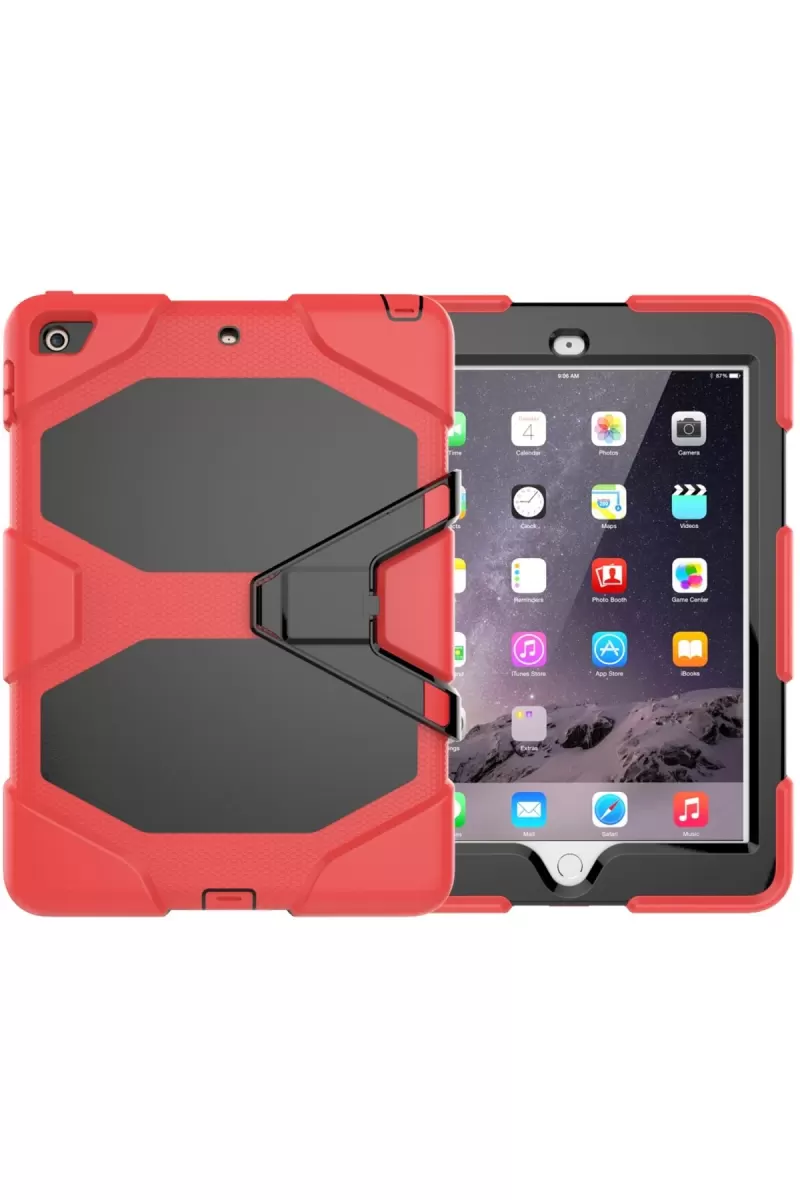 Newface Apple iPad 5 Air 9.7 Kılıf Griffin Tablet Kapak - Kırmızı