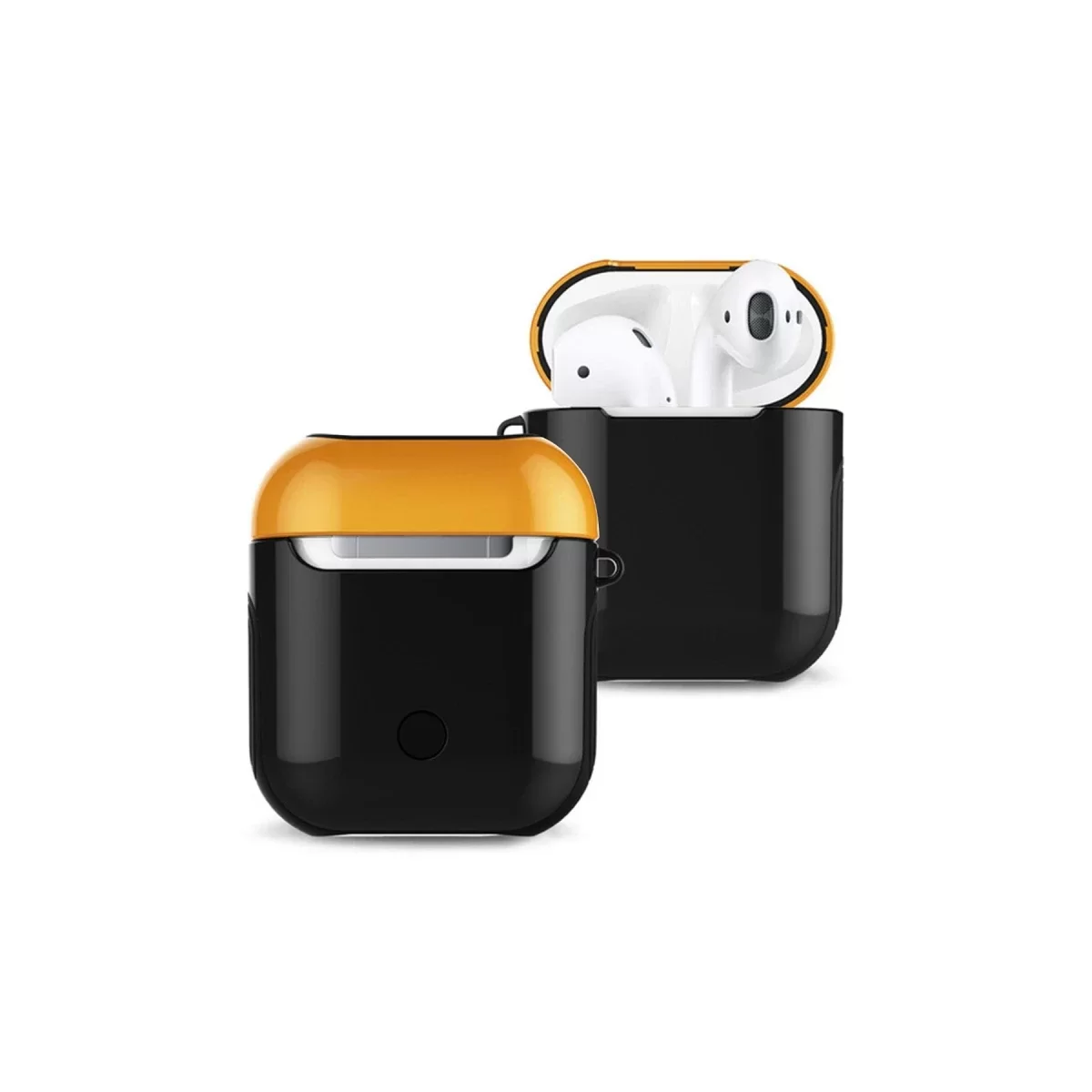Newface Apple Airpods 2 (2.nesil) 3in1 Kılıf - Siyah-Sarı