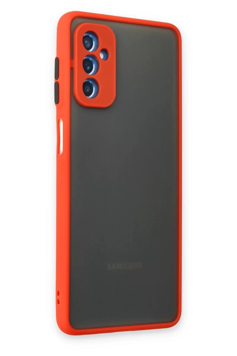 Newface Samsung Galaxy M52 5G Kılıf Montreal Silikon Kapak - Kırmızı