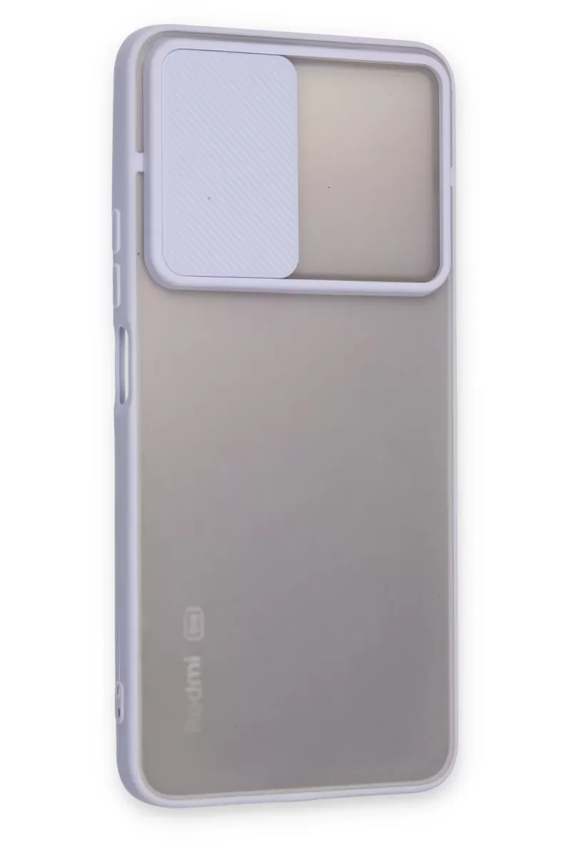 Newface Xiaomi Redmi Note 11 Pro Plus 5G Kılıf Palm Buzlu Kamera Sürgülü Silikon - Lila