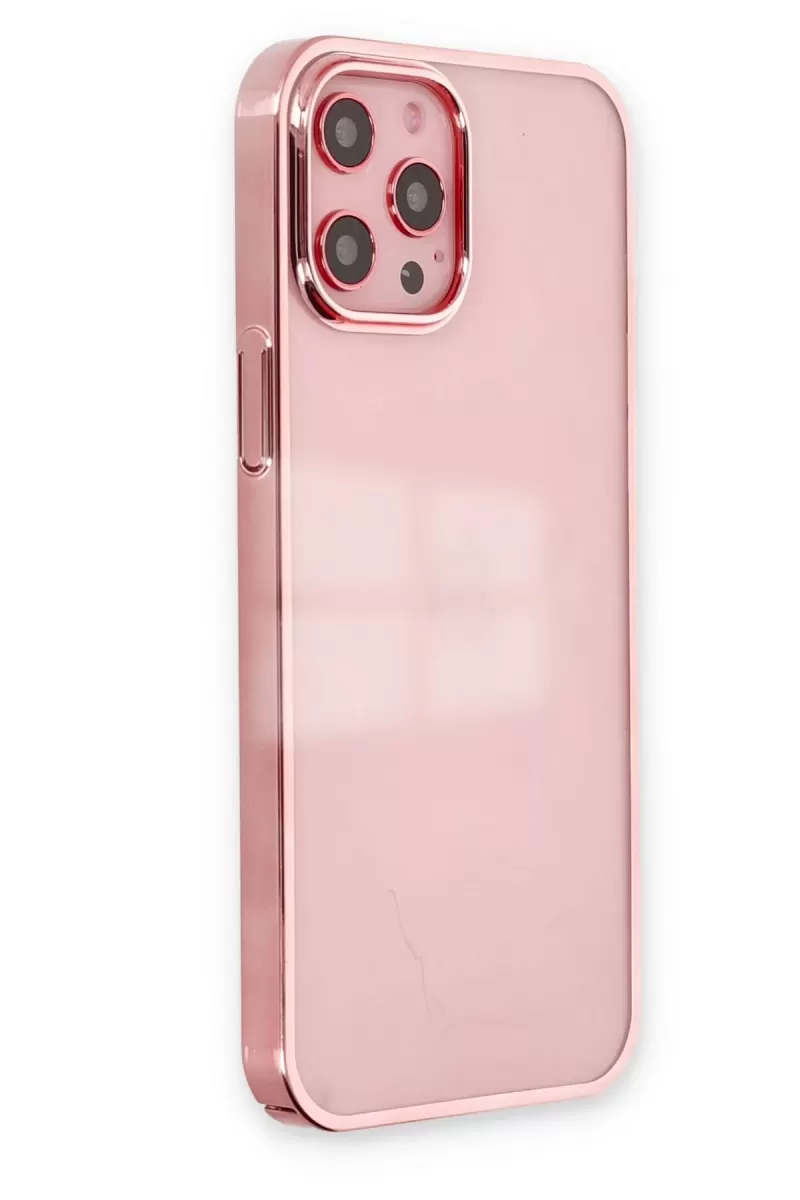 Newface Apple iPhone 12 Pro Max Kılıf Element Silikon - Pembe