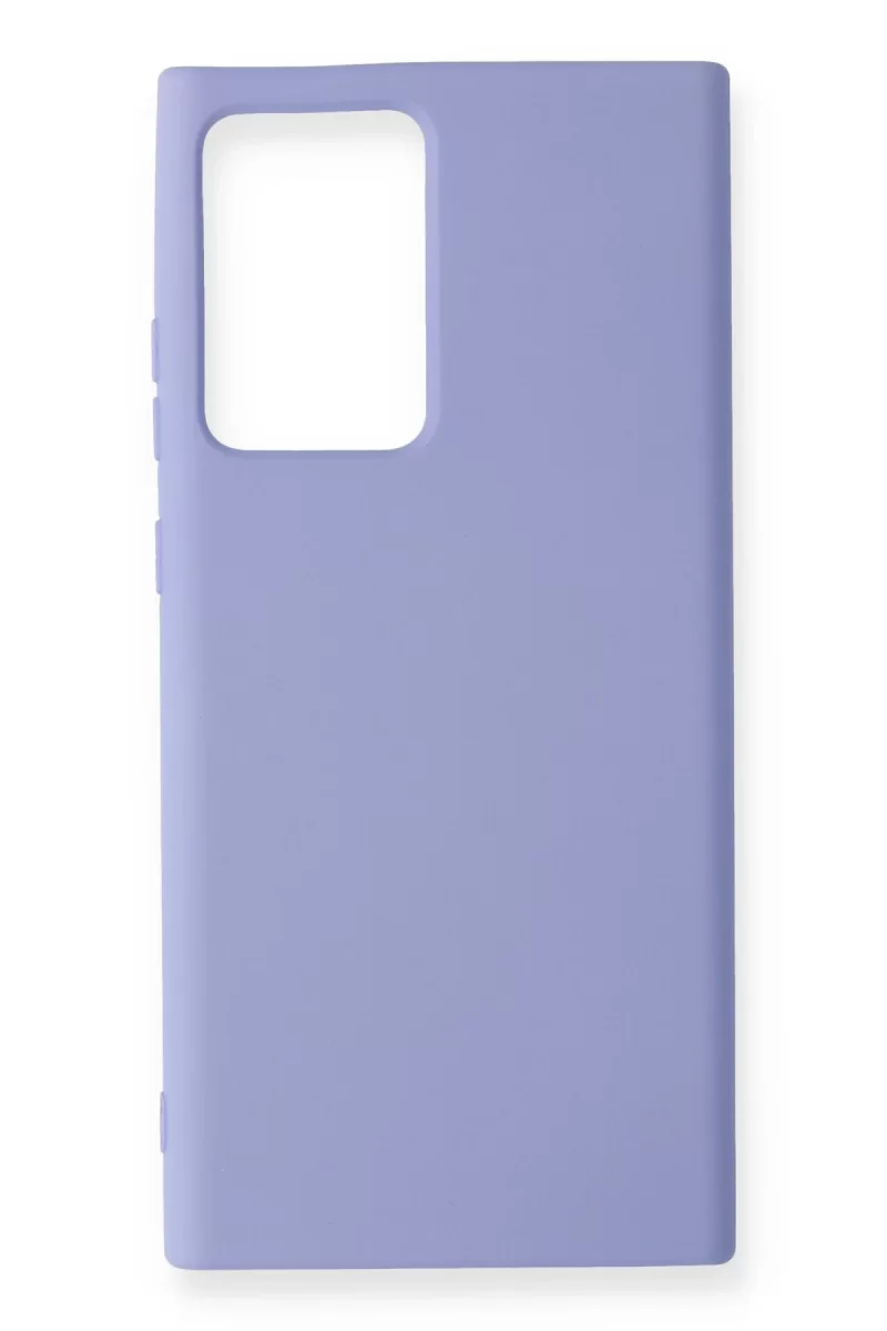 Newface Samsung Galaxy Note 20 Ultra Kılıf Nano içi Kadife Silikon - Lila