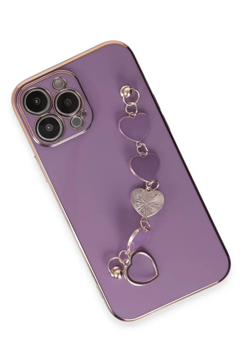 Newface Apple iPhone 13 Pro Kılıf Esila Silikon - Mor