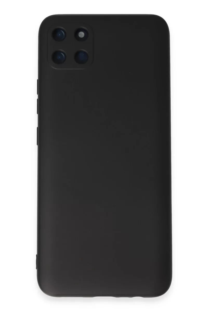 Newface Realme C11 Kılıf Nano içi Kadife Silikon - Siyah
