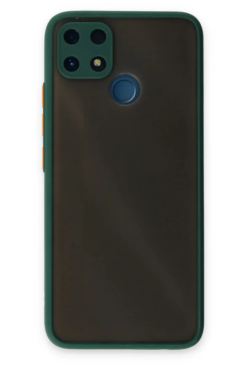 Newface Realme C25 Kılıf Montreal Silikon Kapak - Yeşil
